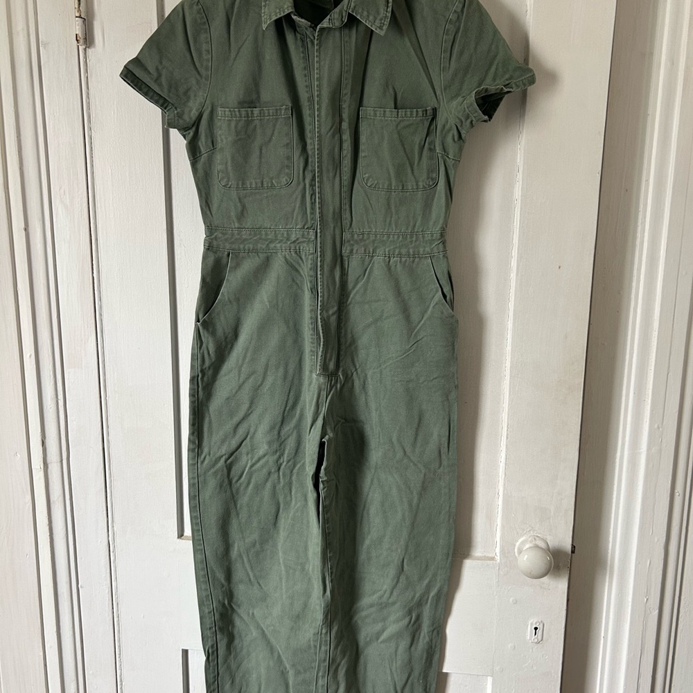 Green Utility Jumpsuit